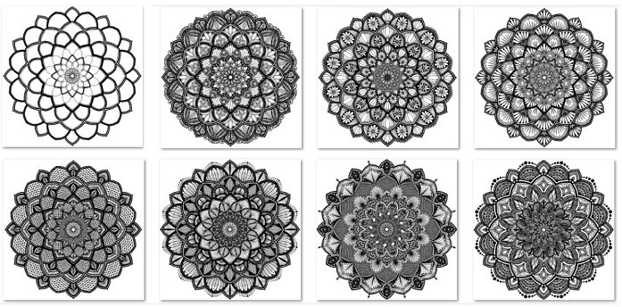 Digital Mandala designs